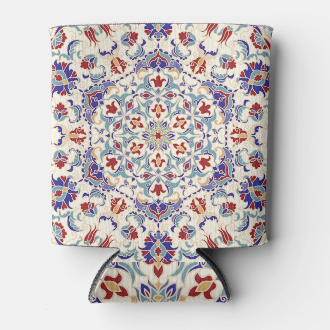 Mandala Beauty: Farbenfrohe Kulturmosaik Dosenkühler (Vorderseite)
