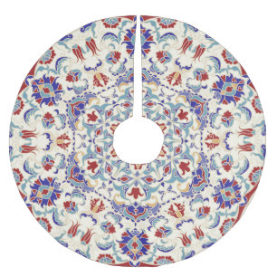 Mandala Beauty: Farbenfrohe Kulturmosaik Polyester Weihnachtsbaumdecke