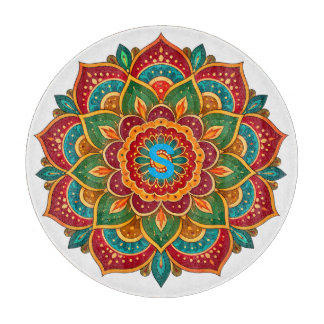 Mandala Benutzerdefinierte Initiale Schneidebrett
