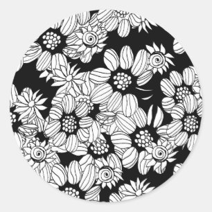 Mandala beruhigende Farbseite Runder Aufkleber