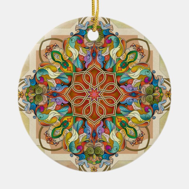 Mandala Birds Ornament (Vorne)