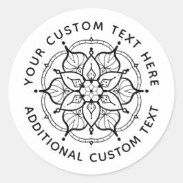 Mandala Black and White sticker