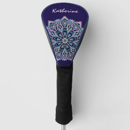 Mandala Blau Pink Grün Spirituell. Golf Headcover