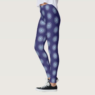 Mandala-blaue Leggings