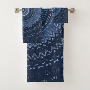 Mandala bleu marine foncé