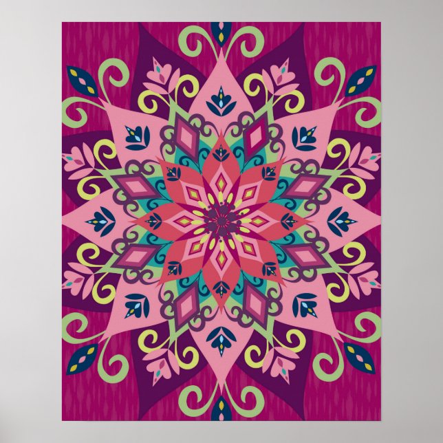 Mandala Bloom Poster (Vorne)