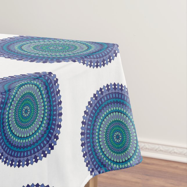 Mandala Blue Black Green Birthday Party Tischdecke (Beispiel)
