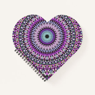 Mandala Blue Lila Kaleidoskop Muster-43214 Notizbuch