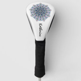 Mandala Blue Pink Green Spiritual. Golf Headcover