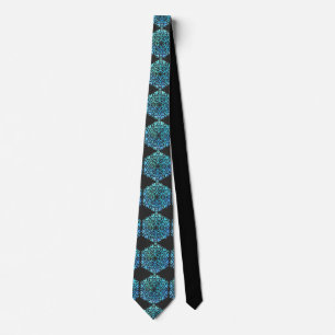 Mandala Blue und Green Krawatte