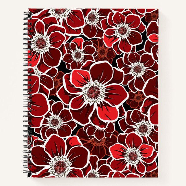 Mandala-Blume 4 Notizbuch (Vorderseite)