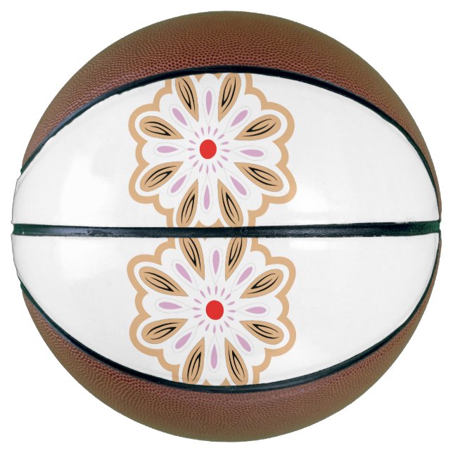 Mandala Blume Art Print | Boho Decor Basketball (Vorderseite)