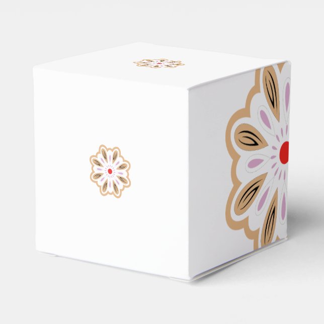 Mandala Blume Art Print | Boho Decor Geschenkschachtel (Rückseite)
