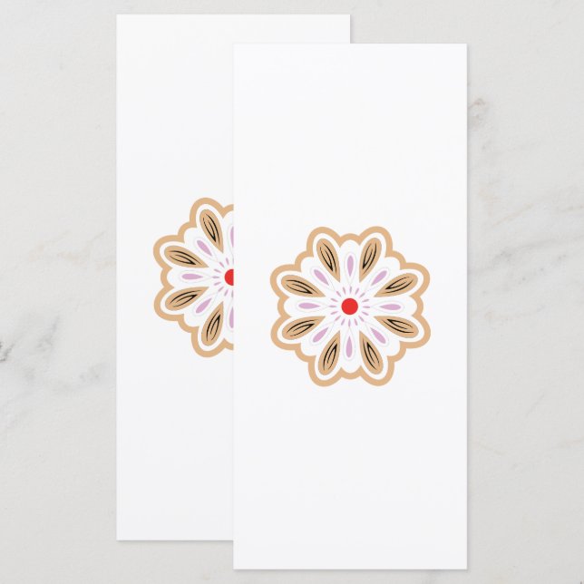 Mandala Blume Art Print | Boho Decor Menükarte (Vorne/Hinten)