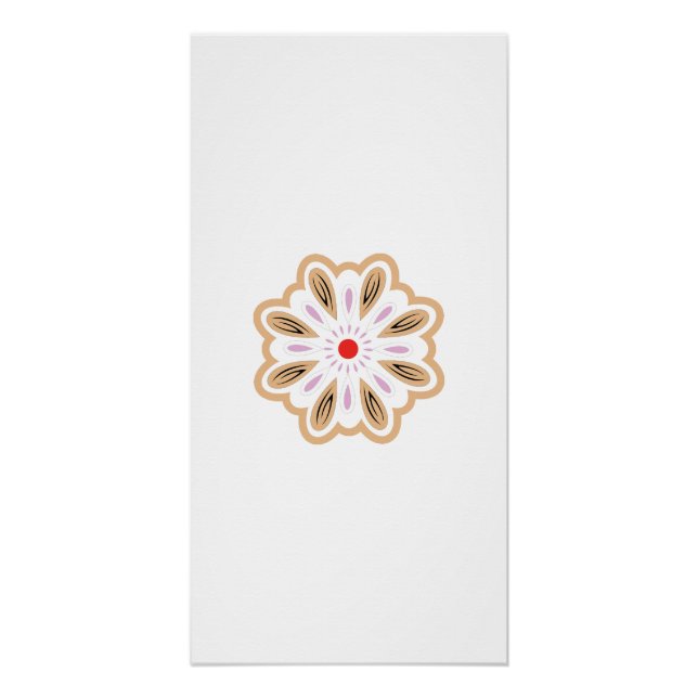 Mandala Blume Art Print | Boho Decor Poster (Vorderseite)