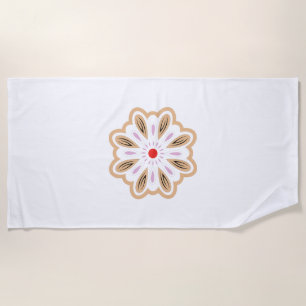 Mandala Blume Art Print Boho Decor Strandtuch