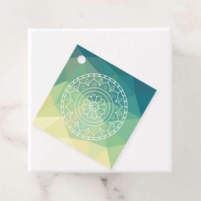 Mandala Blume Boho Ethnic Design Geschenkanhänger (Beispiel)