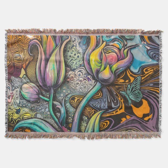 Mandala Blume Decke (Vorderseite)