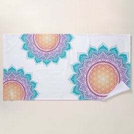 Mandala Blume der Lebenssonne Strandtuch