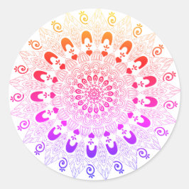 Mandala Blume Design Runder Aufkleber