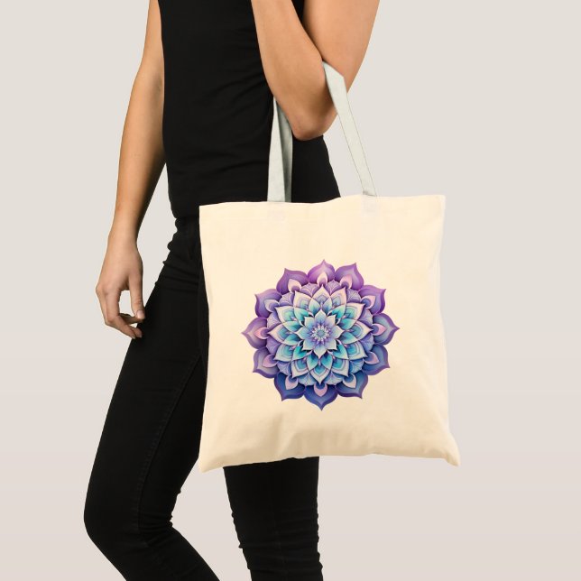 Mandala / Blume Design Tragetasche (Vorderseite (Produkt))