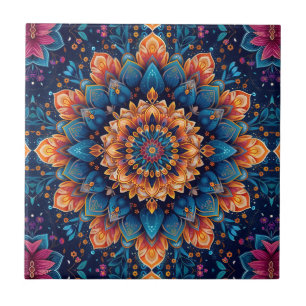 Mandala Blume Digital Art Style-23907. Fliese