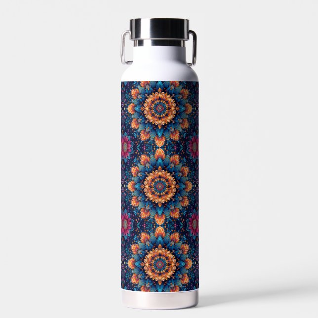 Mandala Blume Digital Art Style-23907. Trinkflasche (Vorne)