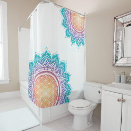 Mandala-Blume Duschvorhang