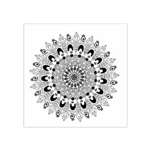 Mandala-Blume Gummistempel