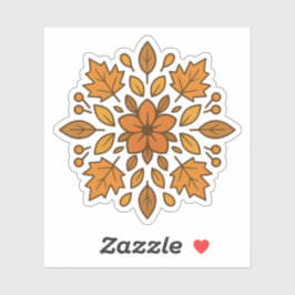 Mandala Blume Herbst Aufkleber