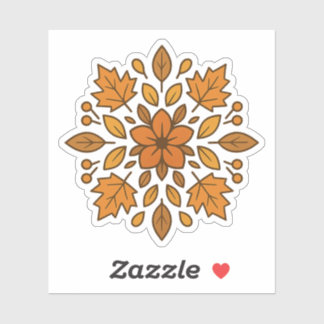 Mandala Blume Herbst Aufkleber