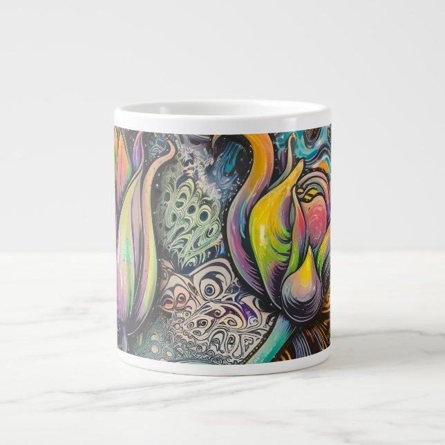 Mandala Blume Jumbo-Tasse (Vorderseite)