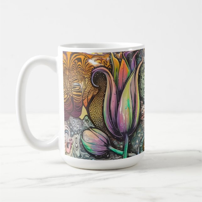 Mandala Blume Kaffeetasse (Links)