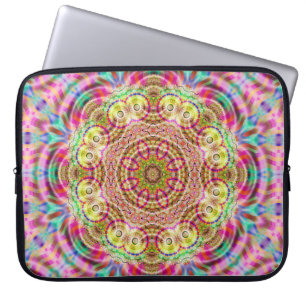 Mandala-Blume: Künstlerisches Design Laptopschutzhülle