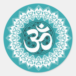 Mandala Blume of Life OM Aufkleber