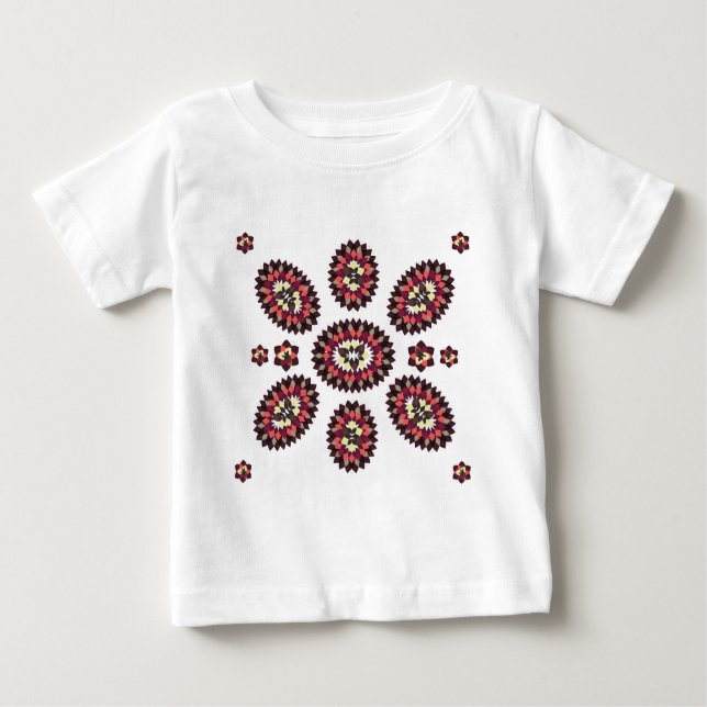 Mandala Blume Pattern Baby T-shirt (Vorderseite)