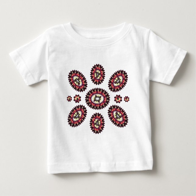 Mandala Blume Pattern Baby T-shirt (Vorderseite)