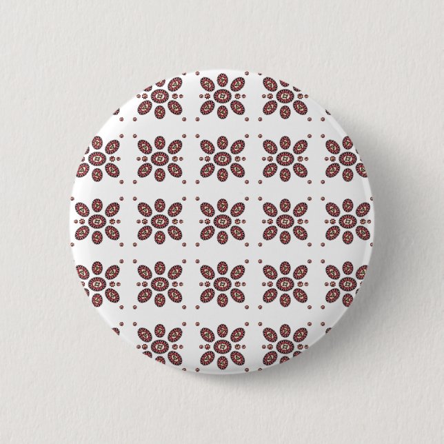 Mandala Blume Pattern Button (Vorderseite)