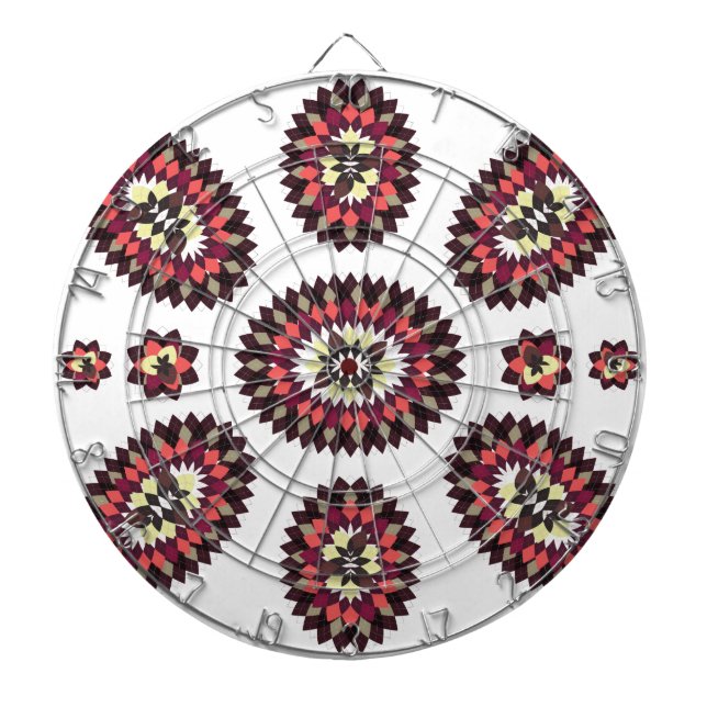 Mandala Blume Pattern Dartscheibe (vorne)