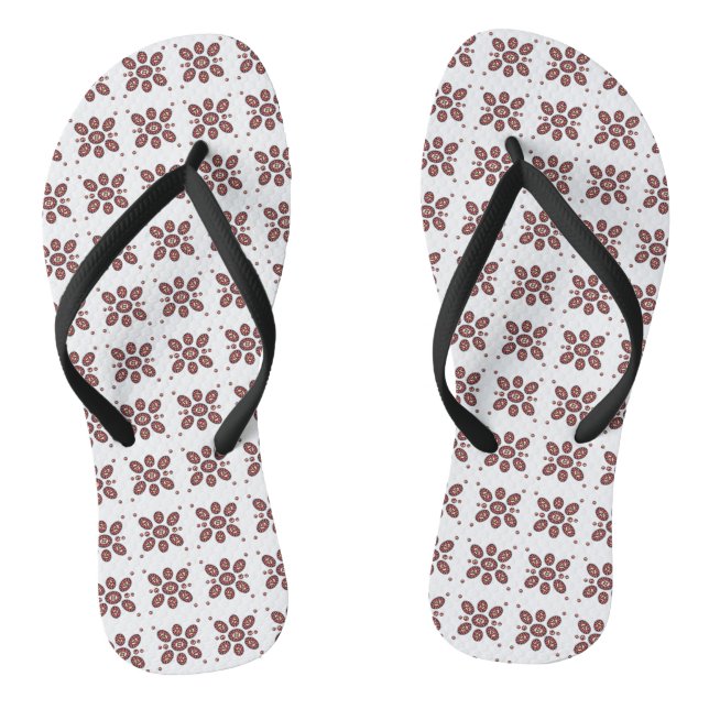 Mandala Blume Pattern Flip Flops (Fußbett)