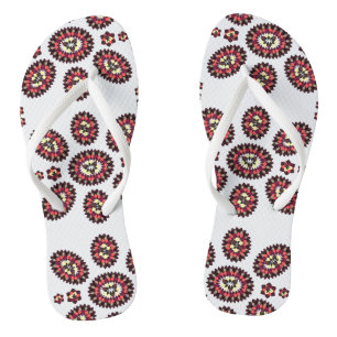 Mandala Blume Pattern Flip Flops