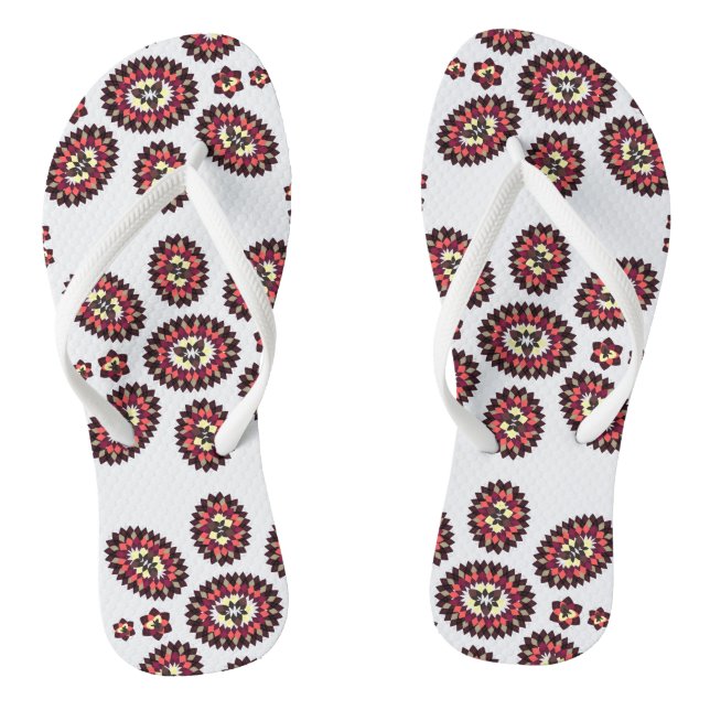 Mandala Blume Pattern Flip Flops (Fußbett)
