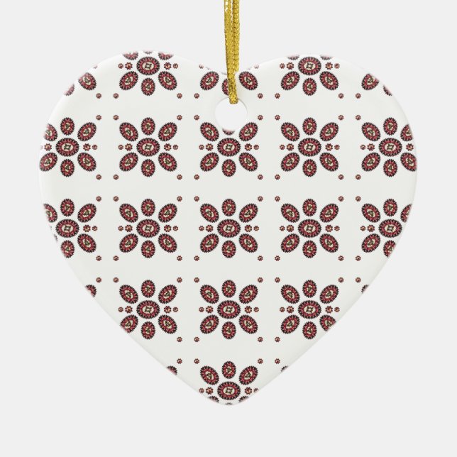 Mandala Blume Pattern Keramik Ornament (Vorne)