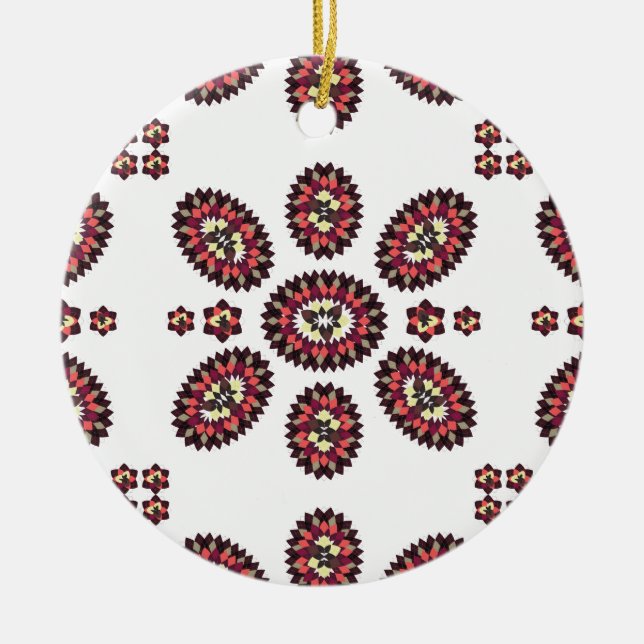 Mandala Blume Pattern Keramikornament (Vorne)
