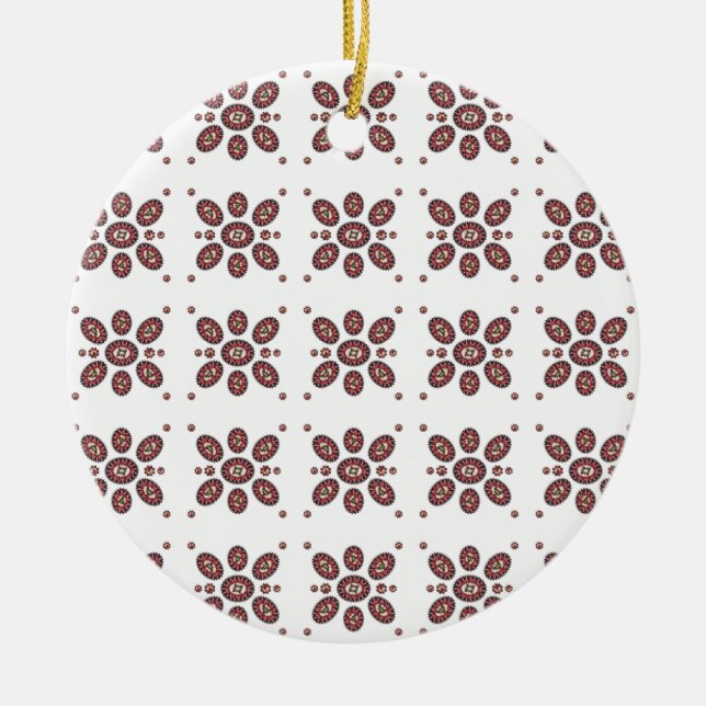 Mandala Blume Pattern Keramikornament (Vorne)