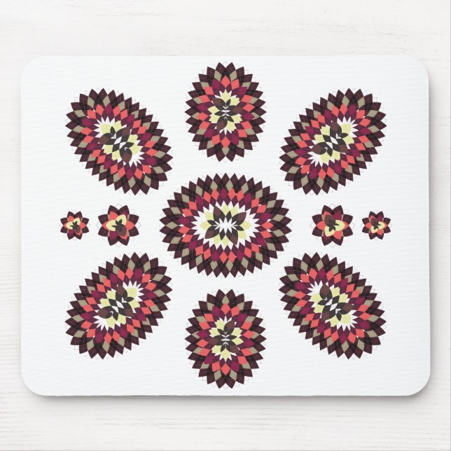 Mandala Blume Pattern Mousepad (Vorne)