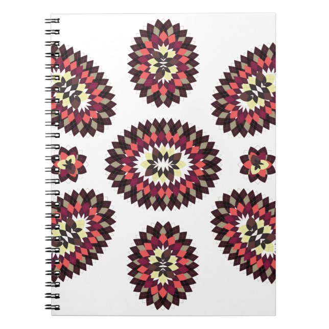 Mandala Blume Pattern Notizblock (Vorderseite)