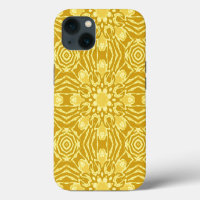 Mandala Blume Pattern - Senf Gold und Gelb