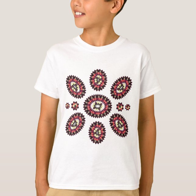 Mandala Blume Pattern T-Shirt (Vorderseite)