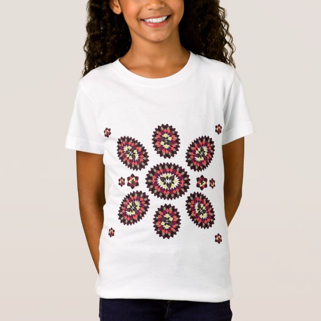 Mandala Blume Pattern T-Shirt (Vorderseite)